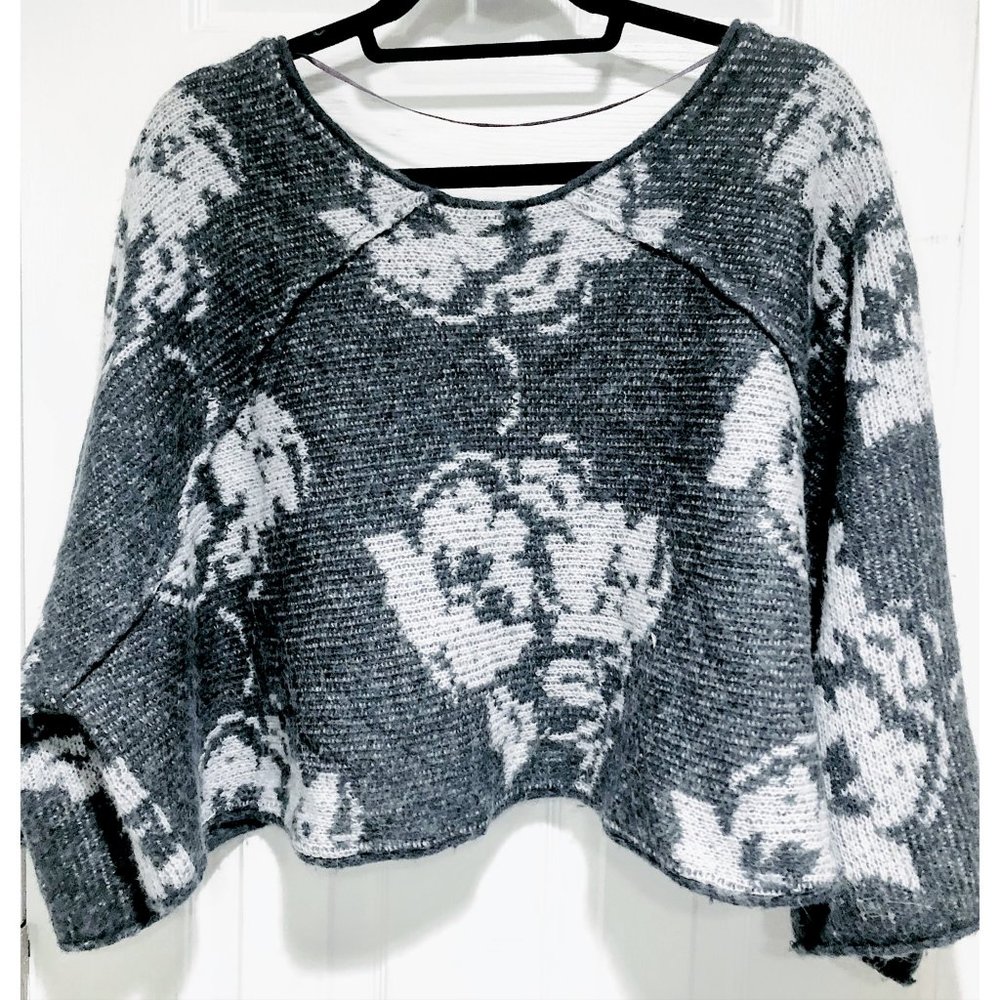 Free People ‘Purple Rain’ Cropped Knit Sweater - Picture 4 of 4